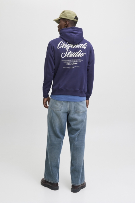 Jack & Jones jornorrebro typo back sweat hood sn